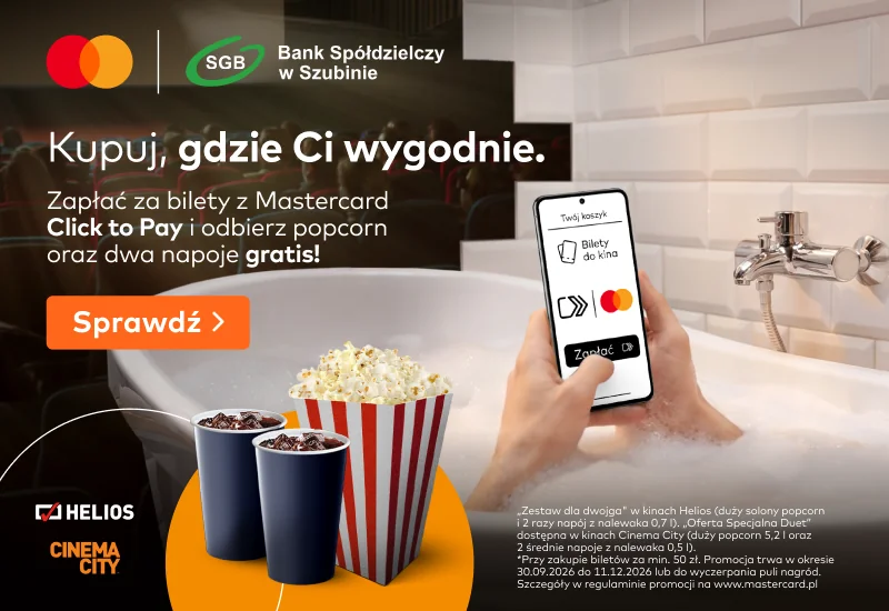 Zgarnij popcorn i dwa napoje z Mastercardem